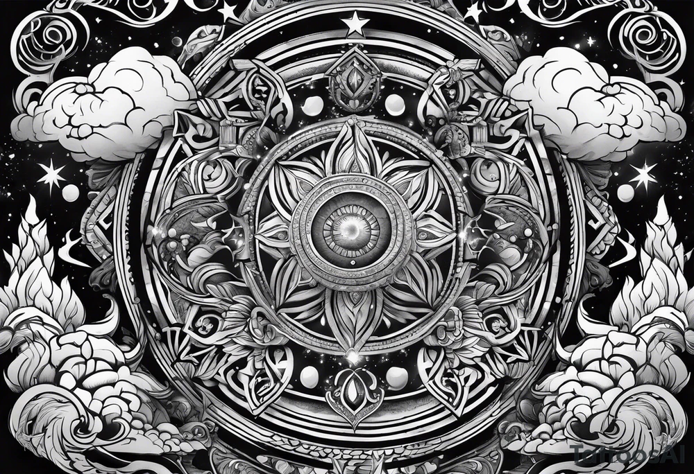 cosmic spiritual gateway tattoo idea