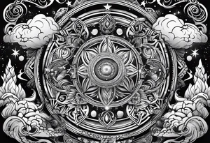 cosmic spiritual gateway tattoo idea