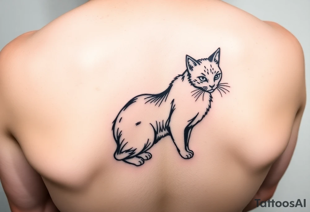 black cat tattoo idea