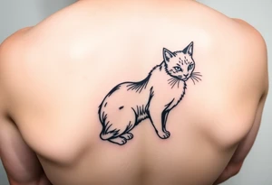 black cat tattoo idea