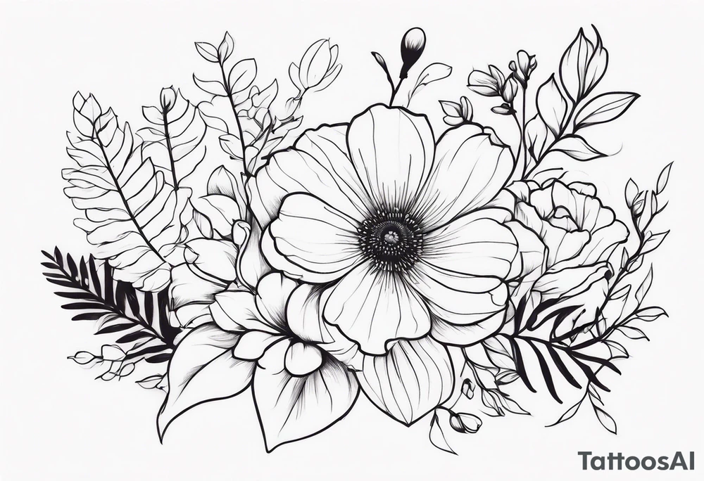 Floral sleeve tattoo idea