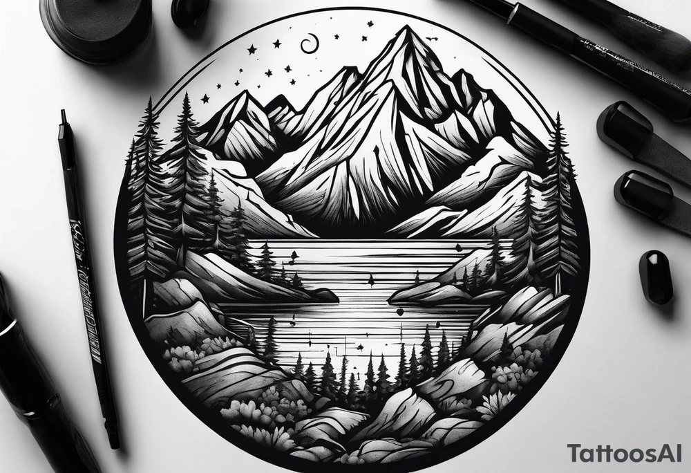 Mountain View tattoo idea