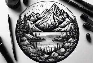 Mountain View tattoo idea