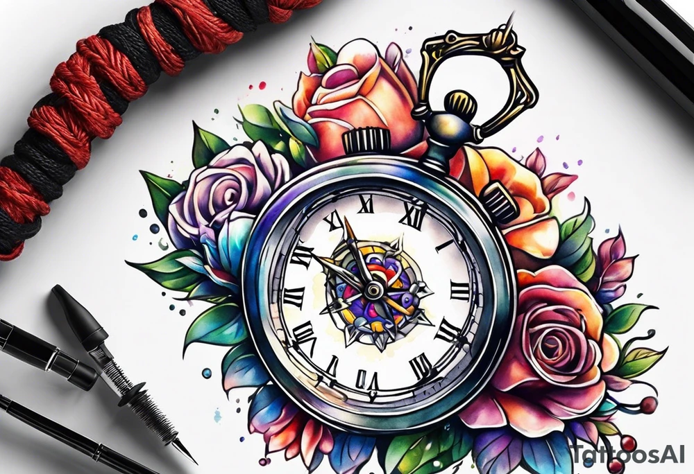 Stopwatch, sword tattoo idea
