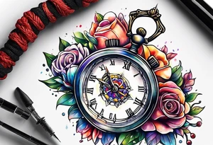 Stopwatch, sword tattoo idea