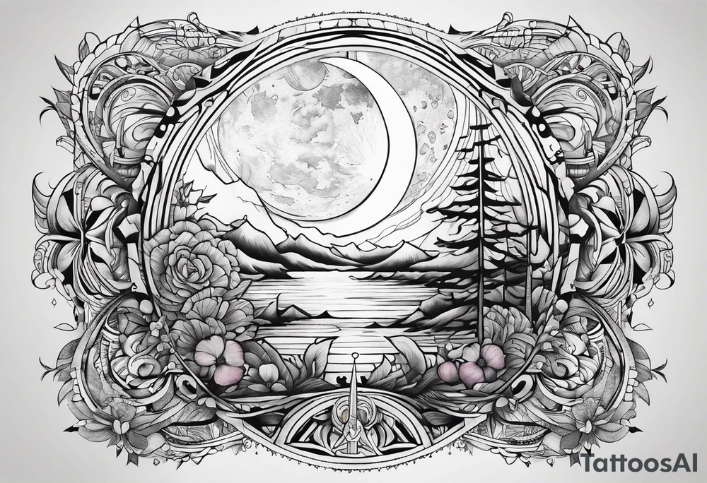 sacred moon tattoo idea