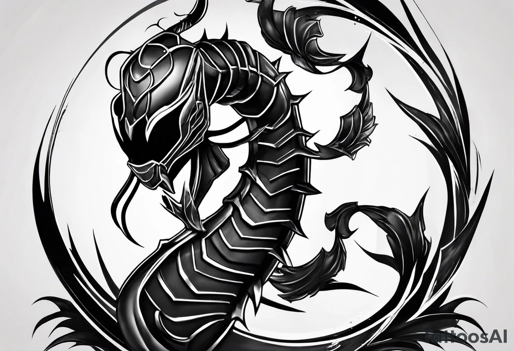 Iconic character Scorpion from Mortal Kombat game tattoo idea