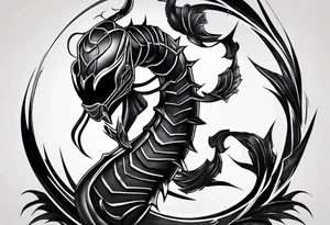 Iconic character Scorpion from Mortal Kombat game tattoo idea