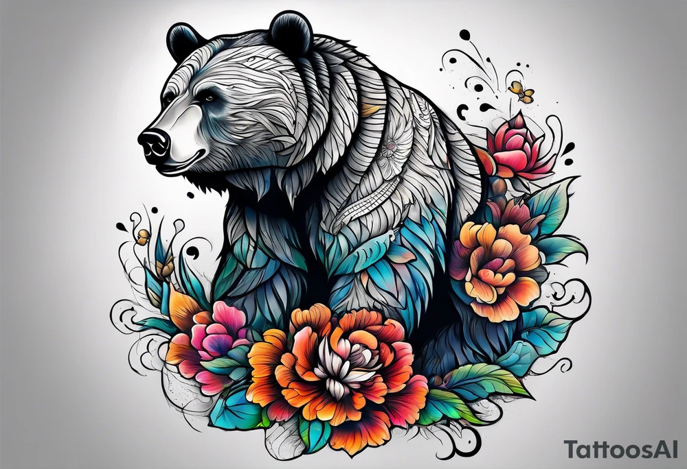 Dancing bear tattoo idea