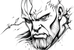 thanos with infinity gaulet tattoo idea
