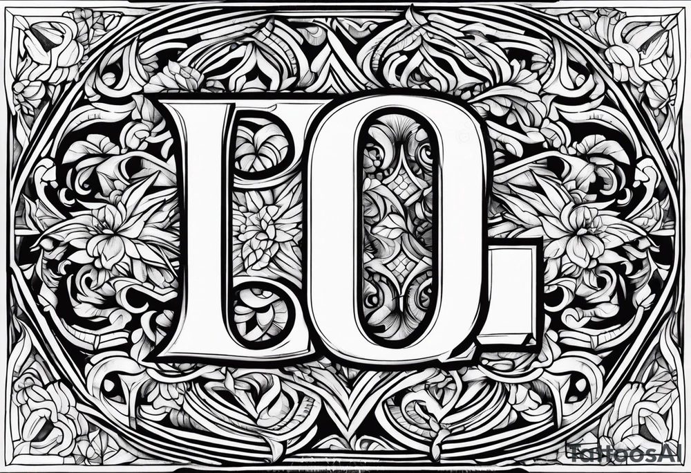 Fancy letter D and G tattoo idea