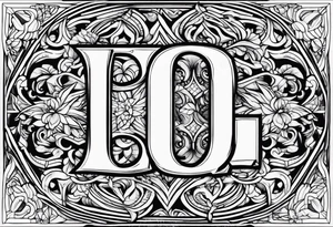 Fancy letter D and G tattoo idea