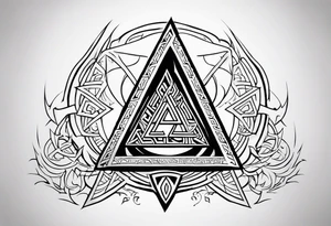 Valhalla fire runes lightning
Sword shield valknut tattoo idea
