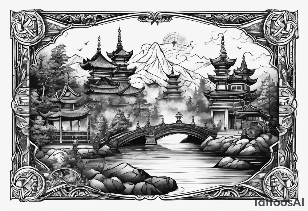 world travel tattoo idea