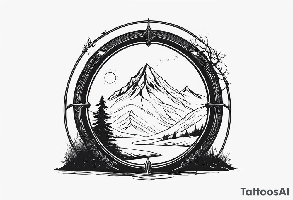 Lord of the rings with Harry Potter incorporated. Small dainty and minimal. Something like the hobbit door tattoo idea