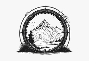 Lord of the rings with Harry Potter incorporated. Small dainty and minimal. Something like the hobbit door tattoo idea