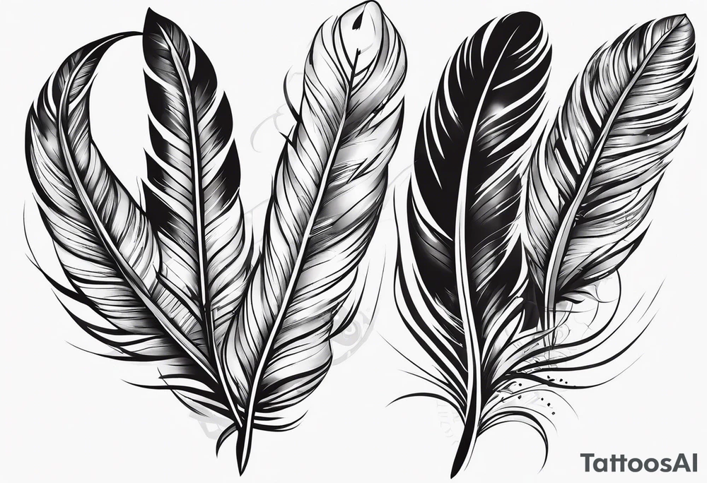 Indian feathers tattoo idea