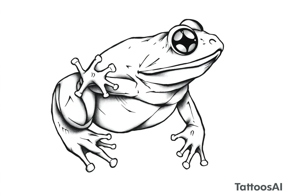 fighting frog tattoo idea