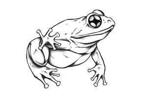 fighting frog tattoo idea