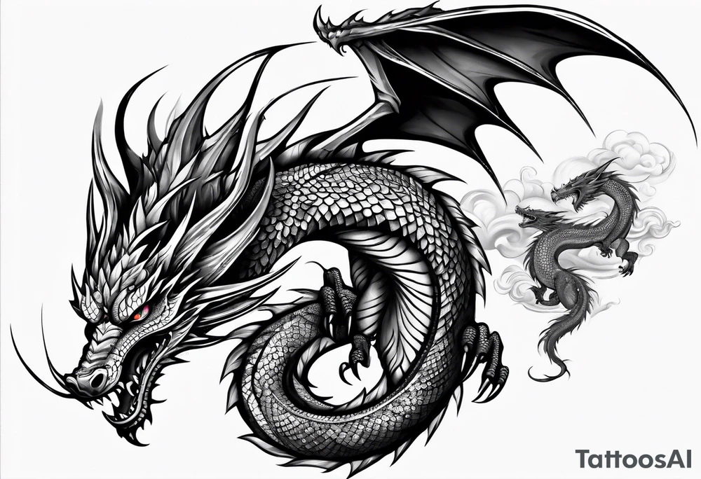Dragon full body tattoo idea
