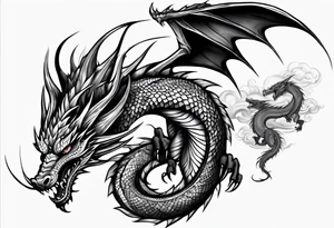 Dragon full body tattoo idea