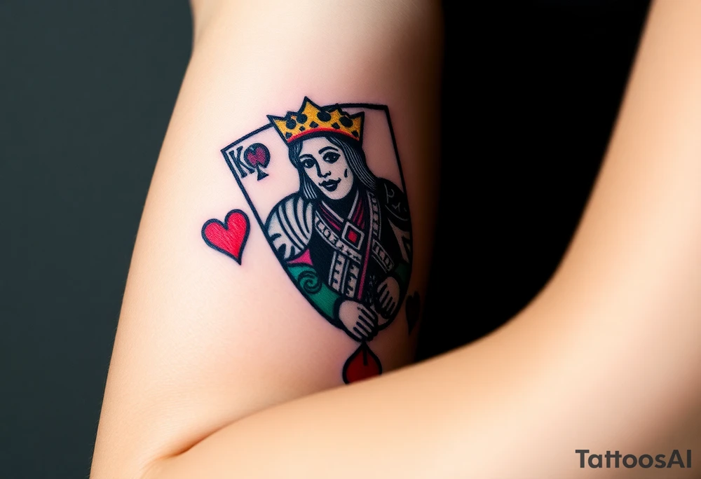 king of hearts tattoo idea