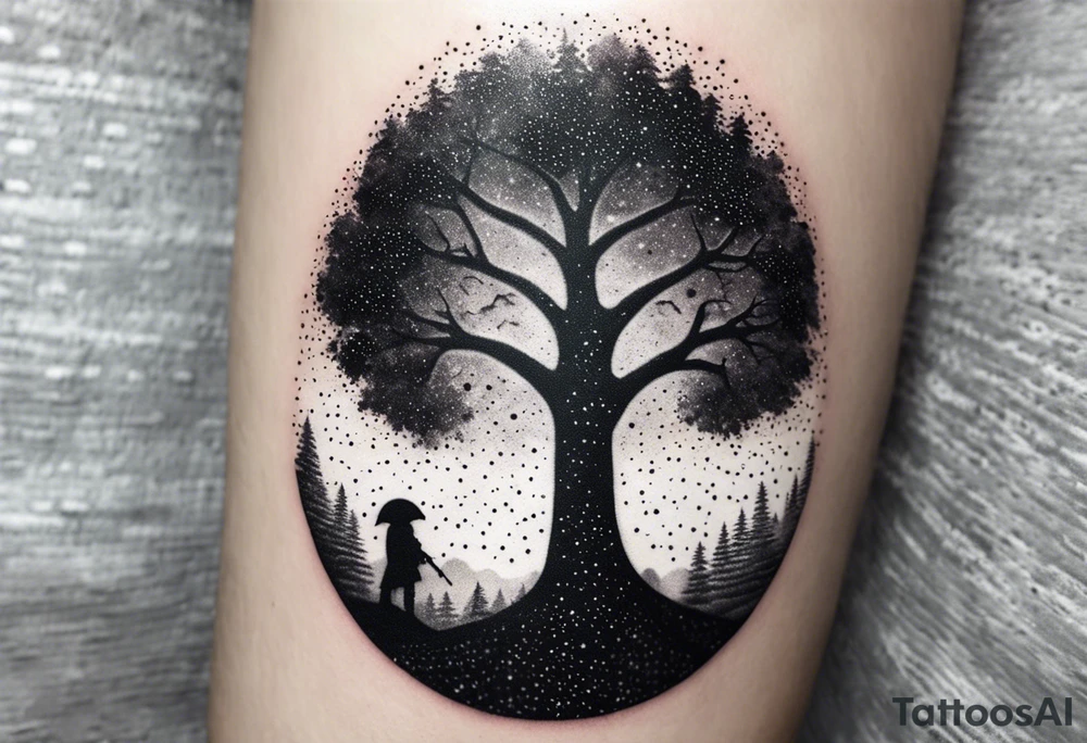 Tree with Star wars tattoo idea