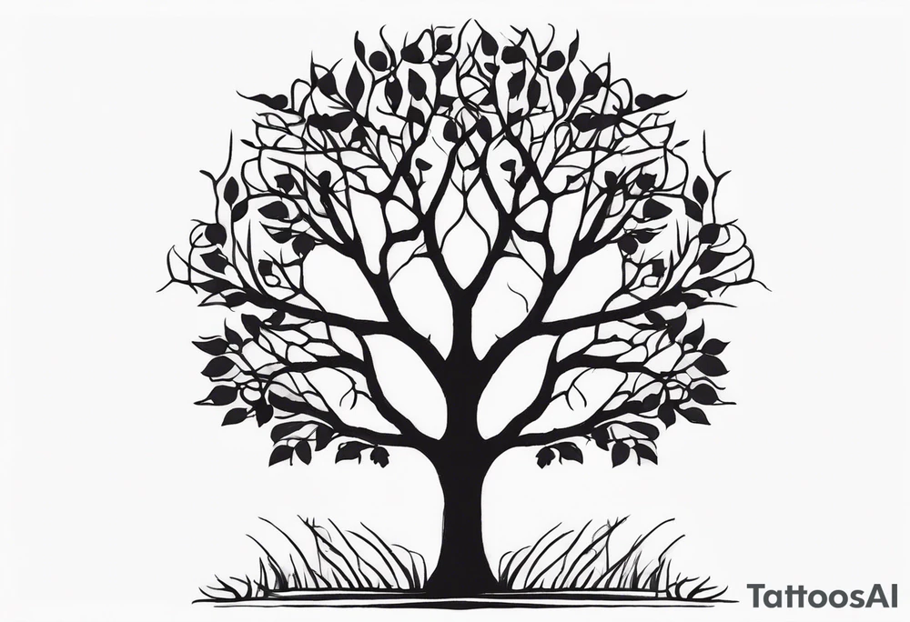 Tree silhouette tattoo idea