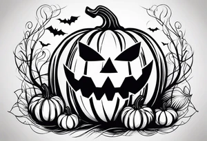 scary pumpkins tattoo idea