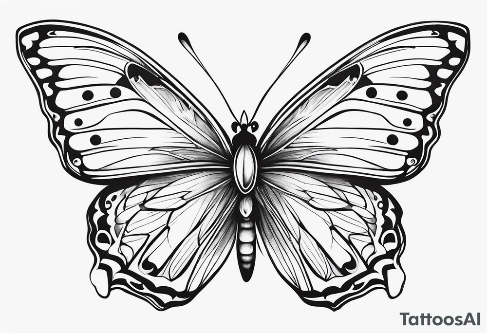 butterfly small tattoo idea