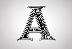 the letters A R tattoo idea