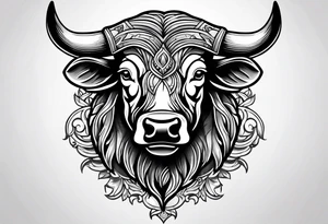 half bull tattoo idea