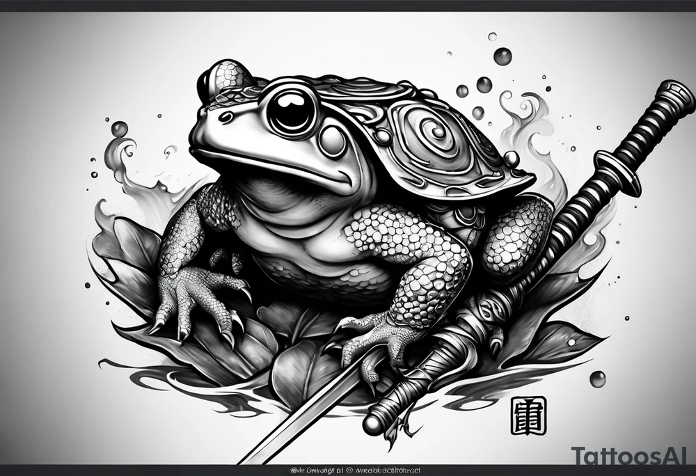 toad samurai sword tattoo idea