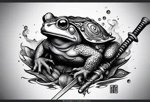 toad samurai sword tattoo idea