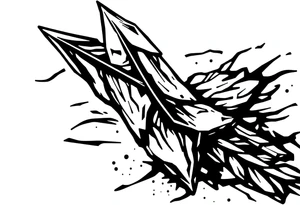 an arrow that look down tattoo idea