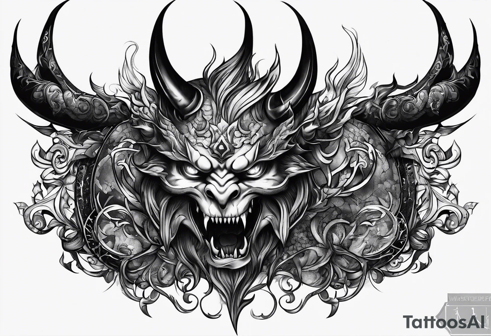 Demon tattoo idea