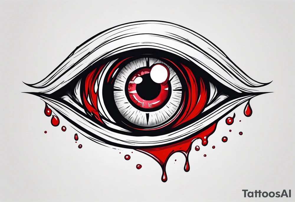 Bleeding Alucard eye tattoo idea