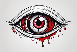 Bleeding Alucard eye tattoo idea