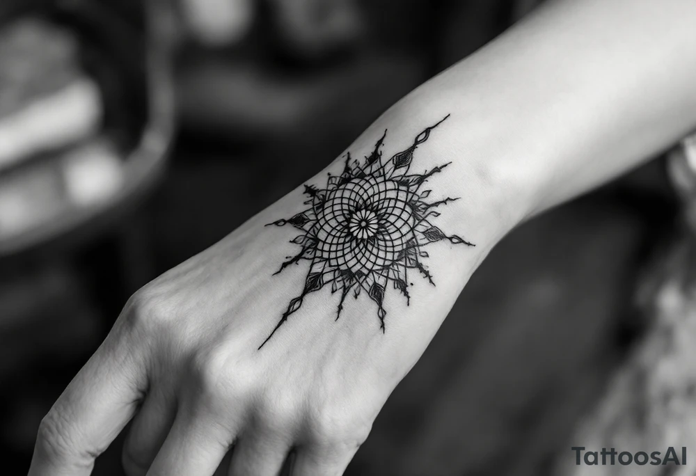sacred flower of life tattoo idea
