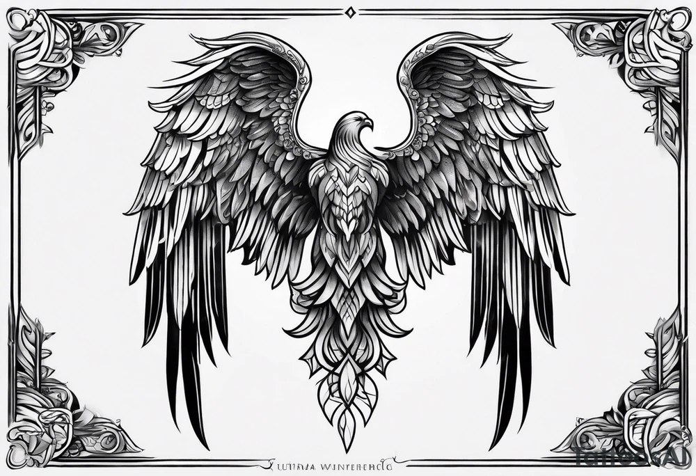 Angel wing tattoo for  leg tattoo idea