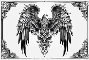 Angel wing tattoo for  leg tattoo idea