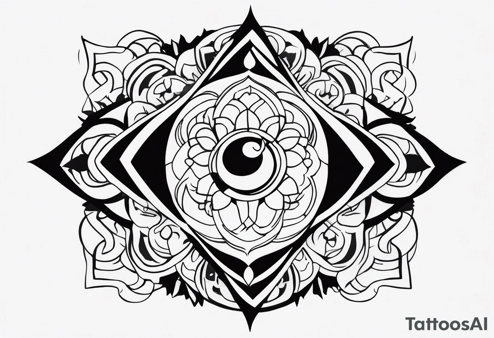 design a karma tatoo but not very detailed tattoo idea