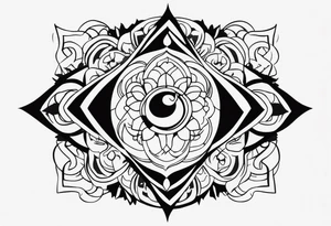 design a karma tatoo but not very detailed tattoo idea