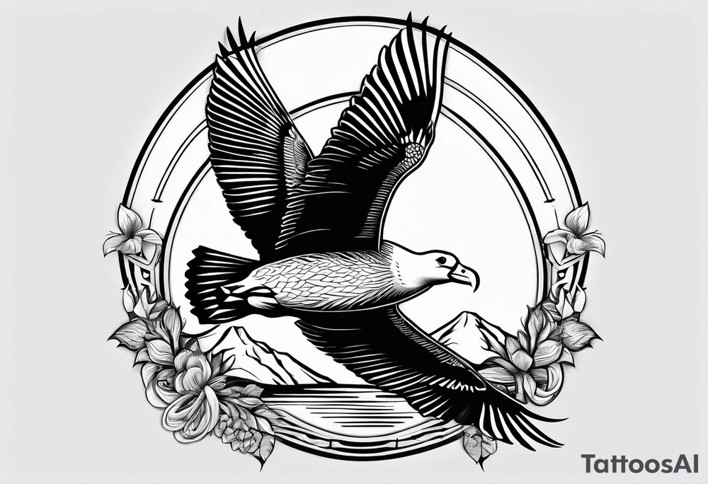 flying giant albatross symmetrical tattoo idea flying giant albatross symmetrical tattoo idea
