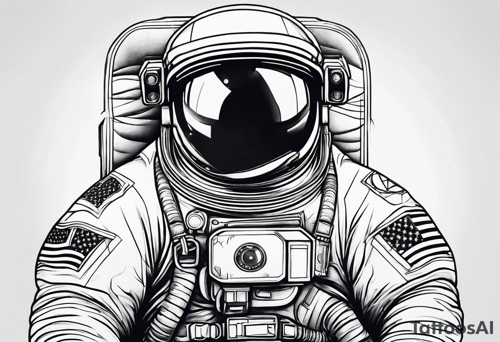 astronaut tattoo idea