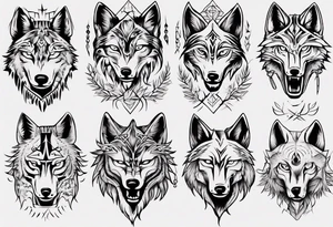 wolf dance tattoo idea