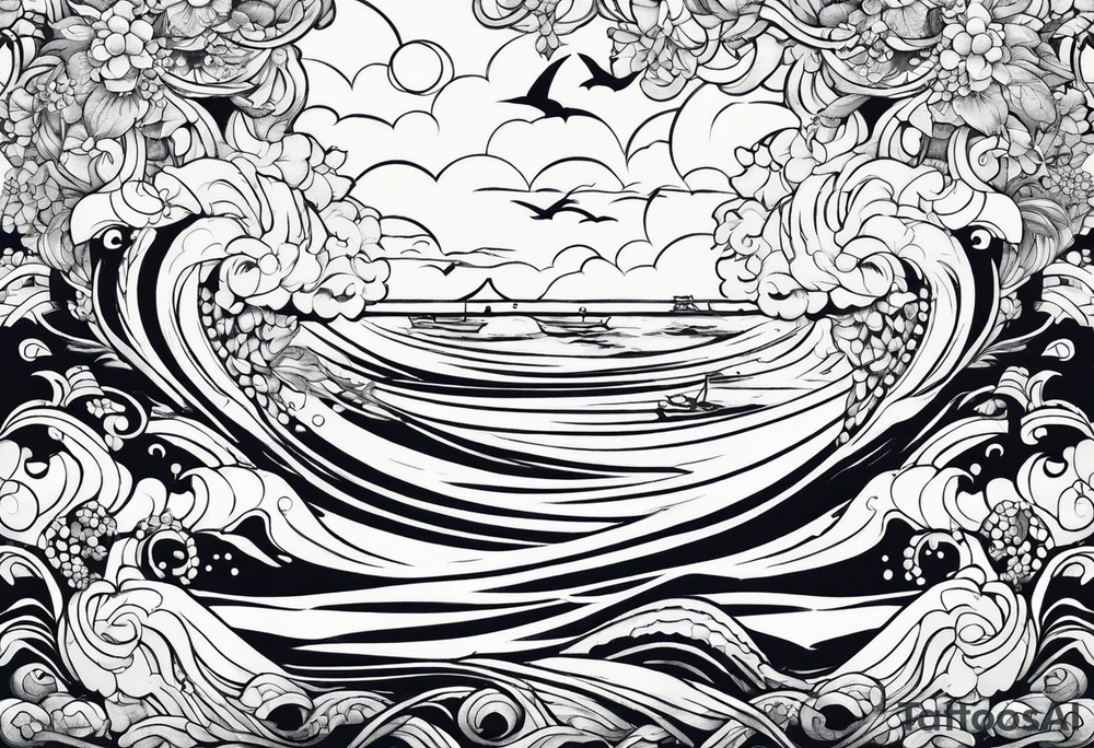 Small ocean tattoo idea