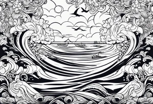 Small ocean tattoo idea