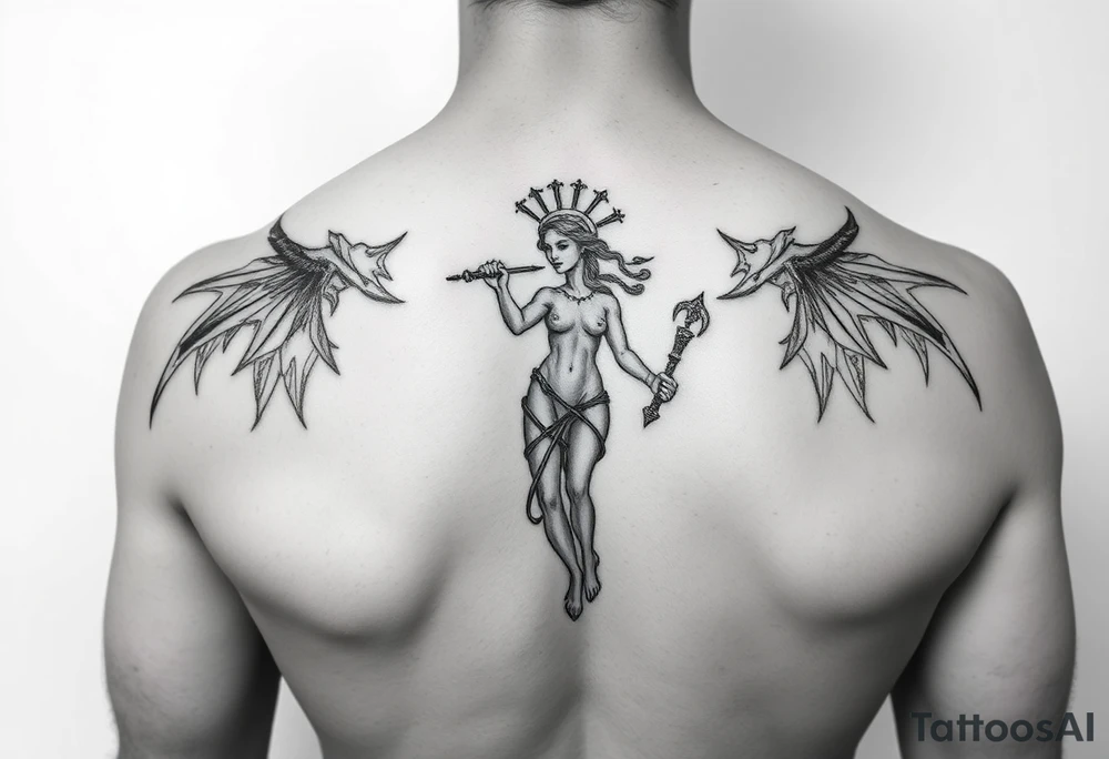 Themis de cuerpo entero tattoo idea