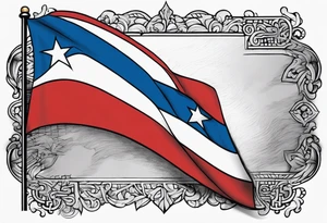 puerto ricos flag , make it look deep and detailed tattoo idea